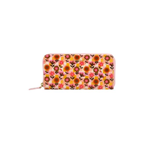  Ví nữ dài/Continental Zip Wallet - Retro Ditsy - Pink/Yellow 