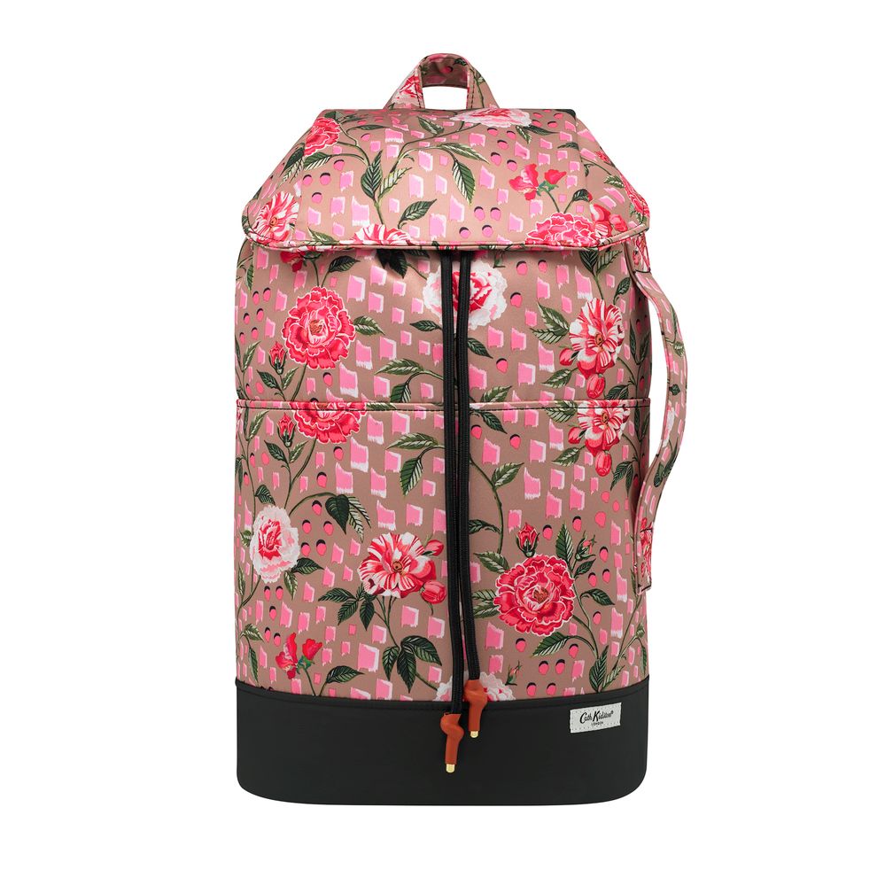  Ba lô đi học/đi làm/Recycled Satin Duffle Backpack - Tea Rose - Camel 