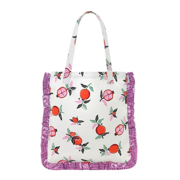  Túi đeo vai/Frill Tote - Pomegranate - Cream 