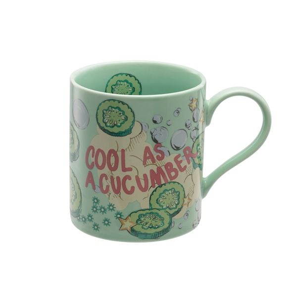  Ly/Cool As A Cucumber Rosie Fine China Mug - Cucumber  - China Blue 