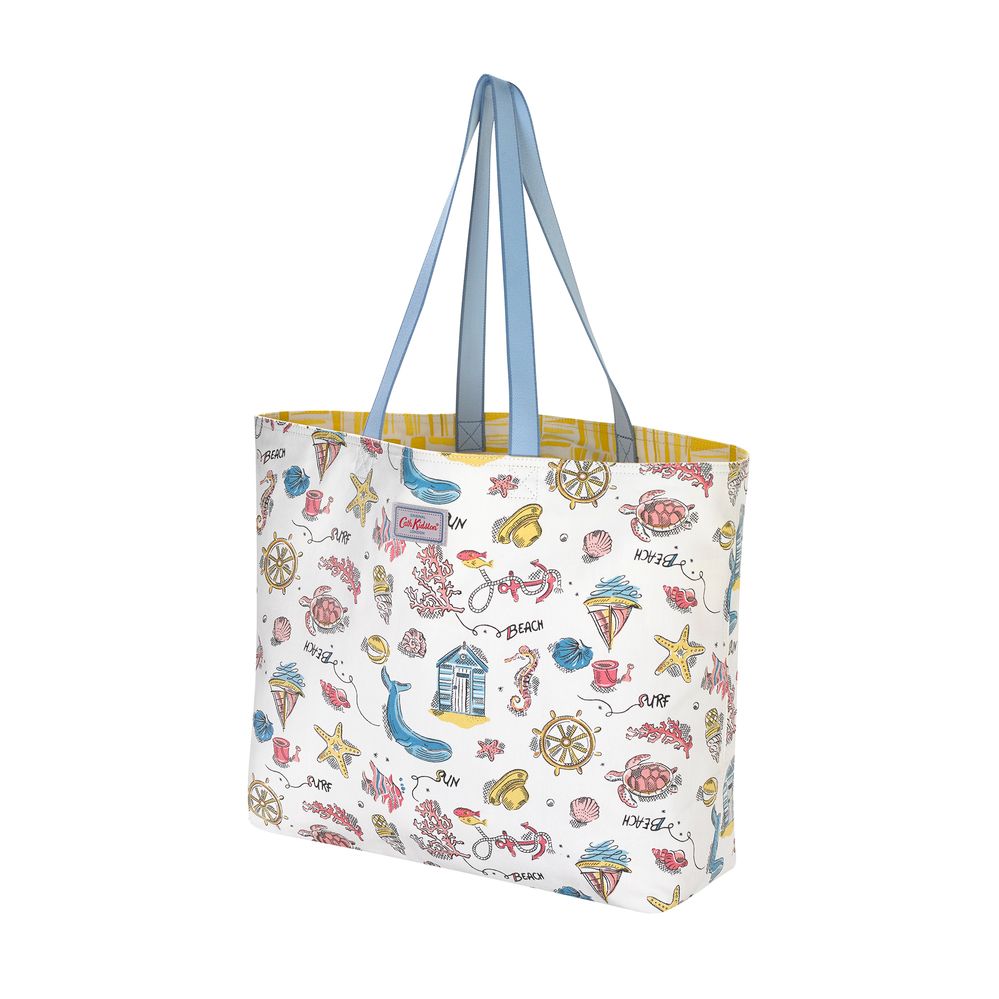  Túi đeo vai /Large Reversible Everyday Tote - Summer Time - Warm Cream 