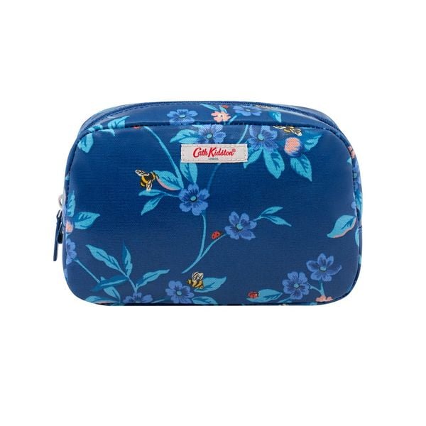  Túi đựng mỹ phẩm/Classic Cosmetic Case - Greenwich Flowers - Midnight Blue 