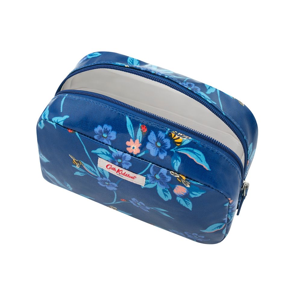  Túi đựng mỹ phẩm/Classic Cosmetic Case - Greenwich Flowers - Midnight Blue 