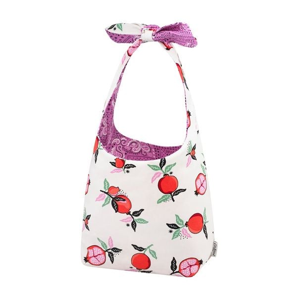  Túi đeo vai/Mini Reversible Knotted Shopper - Pomegranate - Cream 