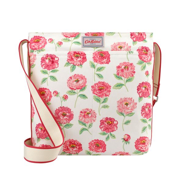 Túi đeo chéo/Zipped Messenger Bag Dahlia Cream Cath Kidston VN