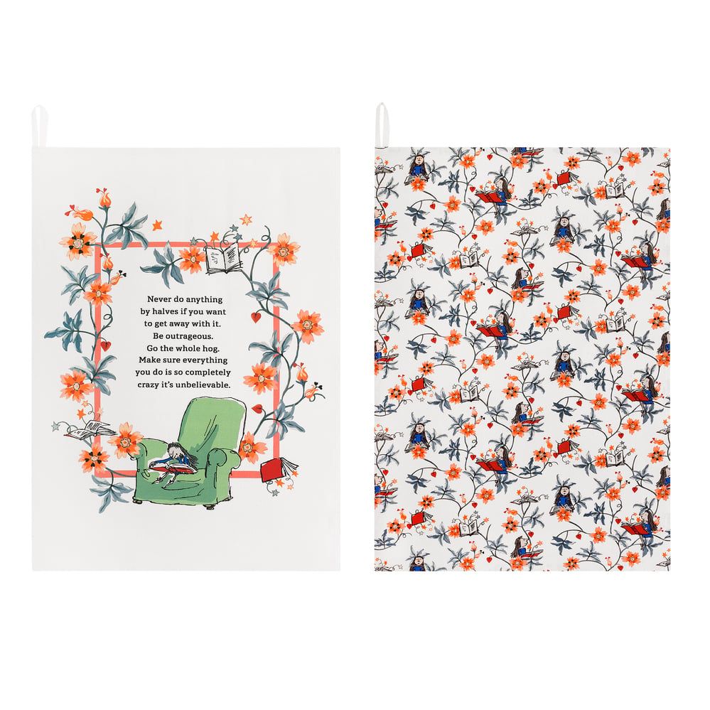  Bộ 2 khăn /Set of 2 Tea Towels - Firework Floral  - Cream 