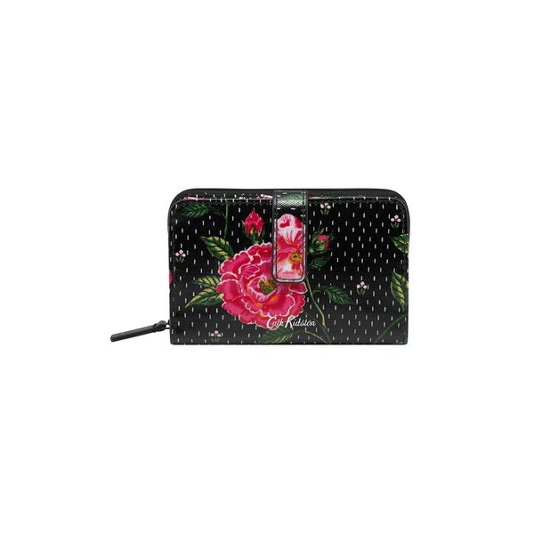  Ví gập/Folded Zip Wallet  - Tea Rose Midscale - Black 