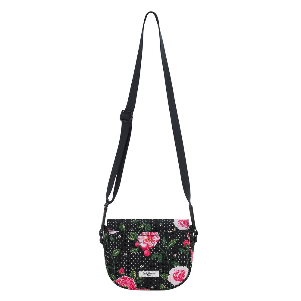  Túi đeo chéo/The Mini Saddle - Tea Rose Midscale - Black 