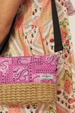  Túi đeo chéo/Basket Cross Body Bag - Bandana - Pink - 1048810 
