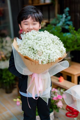 Bó Hoa Bibi Trắng A0217