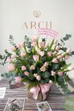 Hộp Hoa Chúc Mừng - Khai Trương - Sinh Nhật Tulip Hồng HH018