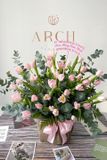 Hộp Hoa Chúc Mừng - Khai Trương - Sinh Nhật Tulip Hồng HH018