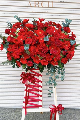 Kệ Hoa Chúc Mừng Tone Đỏ A0175