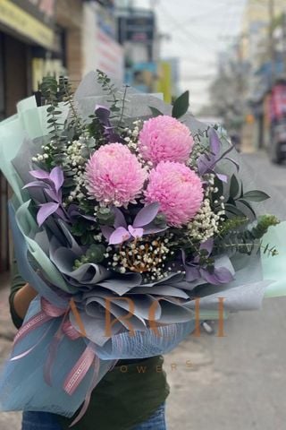 Bó Hoa Cúc Mẫu Đơn Chúc Mừng Sinh Nhật  A0166