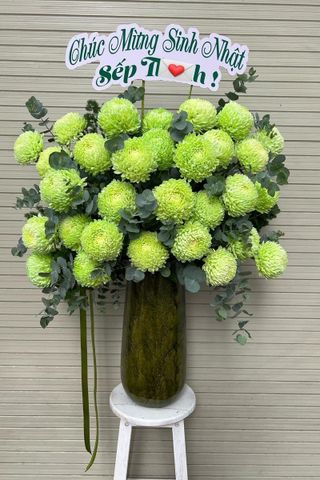 Bình Hoa Cúc Mẫu Đơn chúc Mừng Sinh Nhật A0160
