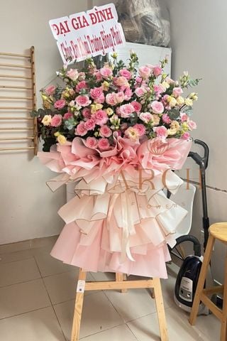 Kệ Hoa Chúc Mừng Tone Hồng A0173