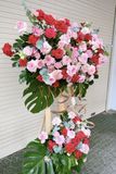Kệ Hoa Khai Trương Tông Đỏ Hồng Sang Trọng KH010