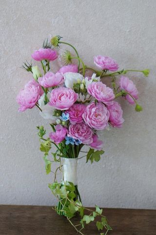 Bó Hoa Cưới Tone Tím Hồng A063