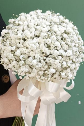 Bó Hoa Cưới  Bi Trắng A060