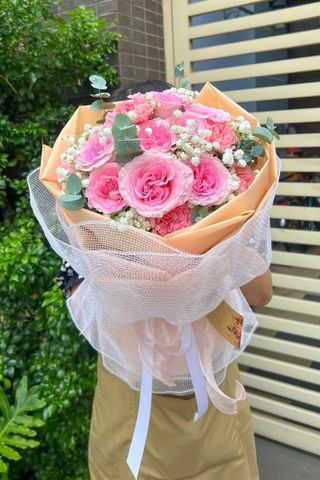 Bó Hoa Tone Hồng Phấn A089