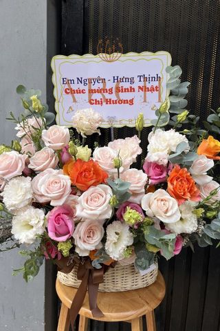 Giỏ Hoa Chúc Mừng Khai Trương - Chúc Mừng A0145