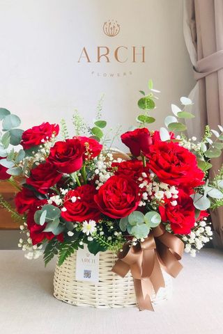 Giỏ Hoa Hồng Đỏ Chúc Mừng Sinh Nhật A0117