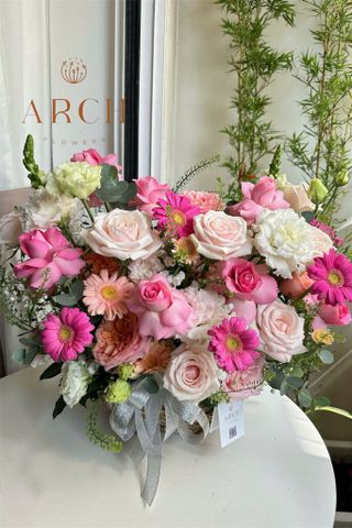 Giỏ Hoa Tone Nhẹ Nhàng A0038