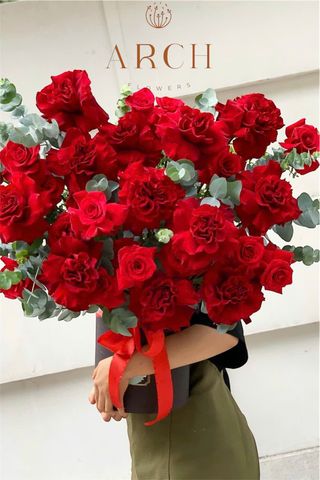 Hộp Hoa Tone Đỏ Yêu Thương A0029