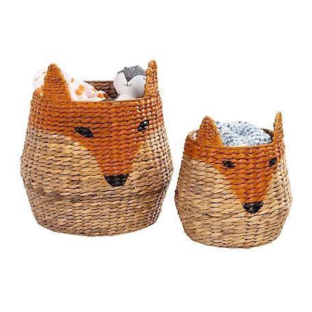 Lafos HandiCraft- Water Hyacinth Fox Shaped Storage Baskets 
