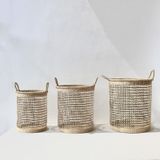  Lafos HandiCraft- Seagrass laundry basket set of 3 