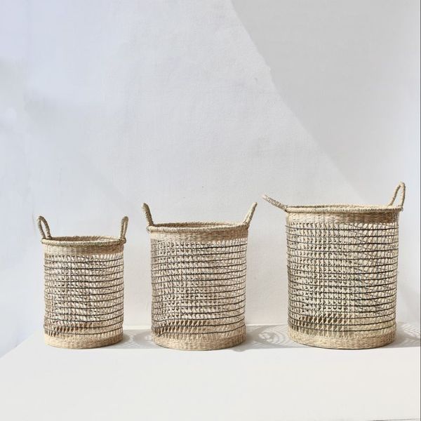  Lafos HandiCraft- Seagrass laundry basket set of 3 