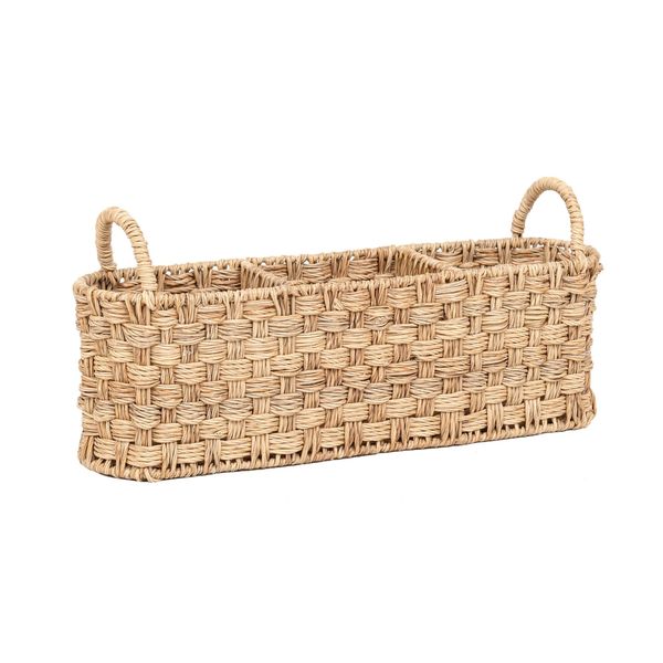  Lafos HandiCraft-Beige Oval Rattan Caddy-Household 