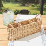  Lafos HandiCraft-Beige Oval Rattan Caddy-Household 