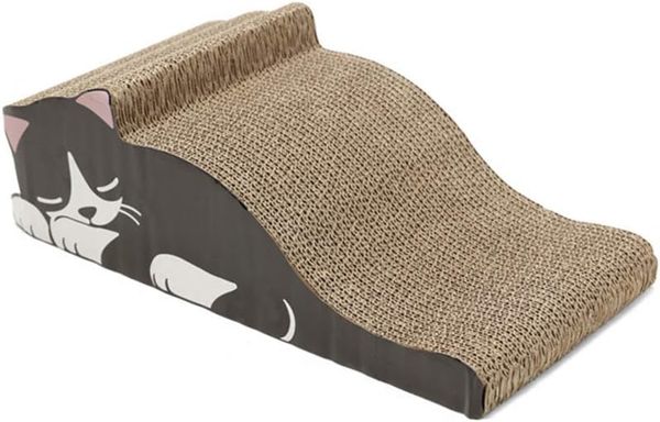 2in1 Square Cat Scratcher Fat Cat Bed Cardboard Paper High Quality Cat Scratching Pad-Pet toys 