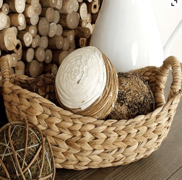  Lafos HandiCraft-Natural Water Hyacinth Gift Basket 