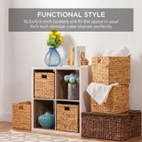  Lafos HandiCraft-Hyacinth Baskets, Rustic Set Of 5 Multipurpose Collapsible Storage Organizer 