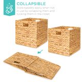  Lafos HandiCraft-Hyacinth Baskets, Rustic Set Of 5 Multipurpose Collapsible Storage Organizer 