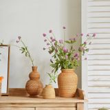  Lafos HandiCraft- Rattan Woven Vase-Household Basket 