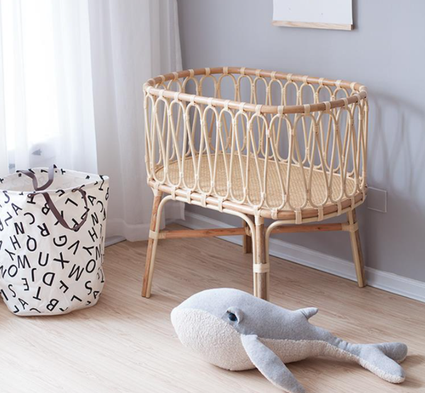  Lafos HandiCraft-Rattan baby crib-Baby baskets Decor 