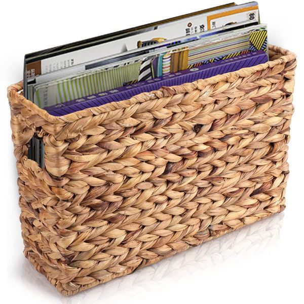  Lafos HandiCraft- Woven Storage Basket with Handle 