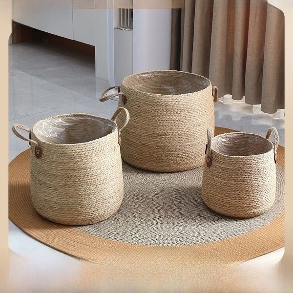  Lafos HandiCraft-Indoor Planter Basket Natural Seagrass 