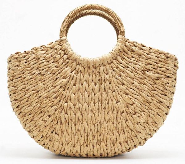  Lafos HandiCraft- Water Hyacinth half moon women hand bags 