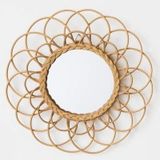  Lafos HandiCraft-Wall Mirror Rattan Mirror - Mirror Wall Decor - Wall Mirrors Decorative 