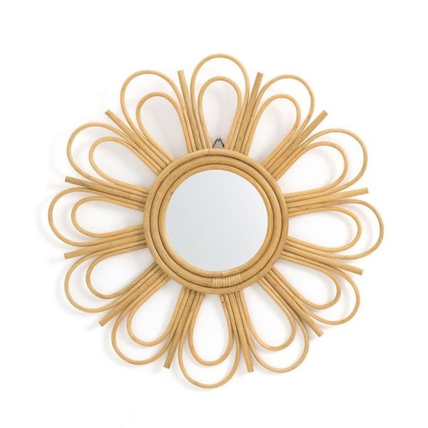  Lafos HandiCraft-Home Decor Natural Rattan Wall Mirror 