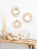  Lafos HandiCraft-Home Decor Natural Rattan Wall Mirror 