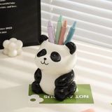  Creative Panda Shape Ceramic Pen Holder Desktop-Ceramic Table Decoration 