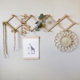  Lafos HandiCraft- Design Wall Hanger Folding Plant Rack Coat Rack Multi Hooks Peg Rack Peg Rail Hat Rack 