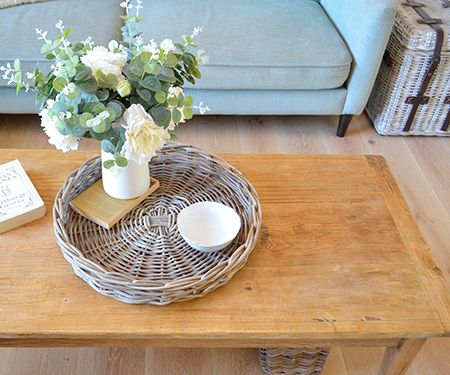  Lafos HandiCraft-Round Rattan Tray 