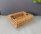  Lafos HandiCraft- Set of 2 Hyacinth Baskets With Wood Handles 