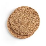  Lafos HandiCraft- Natural Hand-Woven Water Hyacinth Placemats-Household Basket 